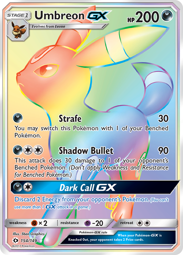 Umbreon GX (Secret) 154 - Sun & Moon