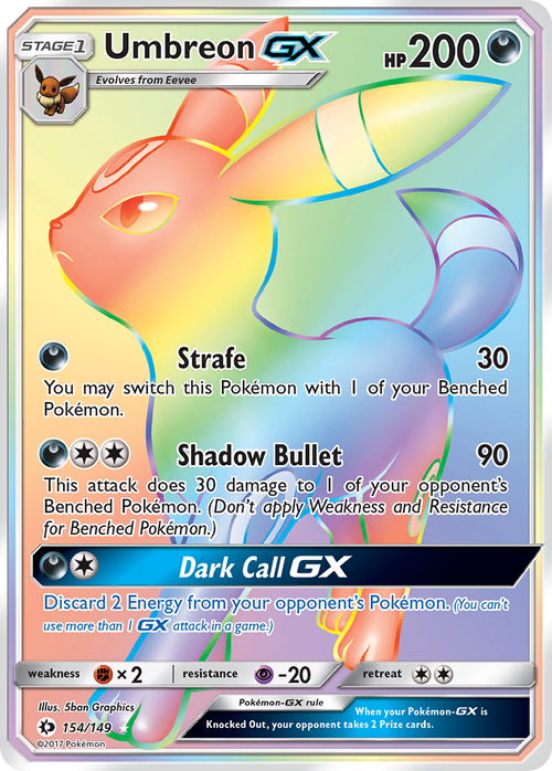 Umbreon GX (Secret) 154 - Sun & Moon