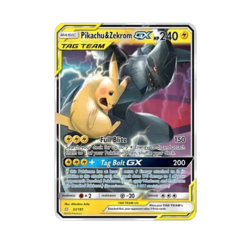 Pikachu & Zekrom GX 33/181 - Team Up