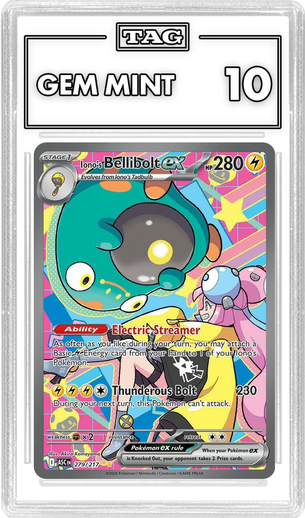 TAG 10 Iono's Bellibolt ex 279/217 - Ascended Heroes