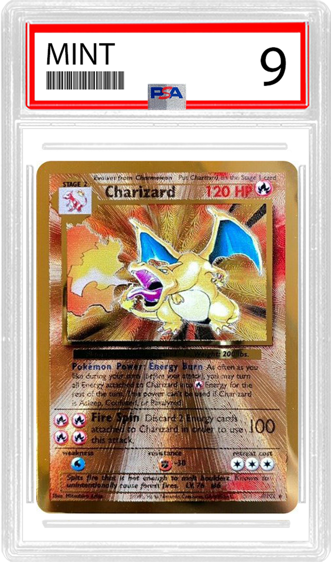 PSA 9 Charizard (Metal Card) 004/102 - Celebrations