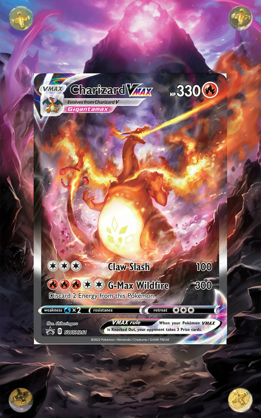 Case acrylique Jolt - design Charizard VMAX SWSH261