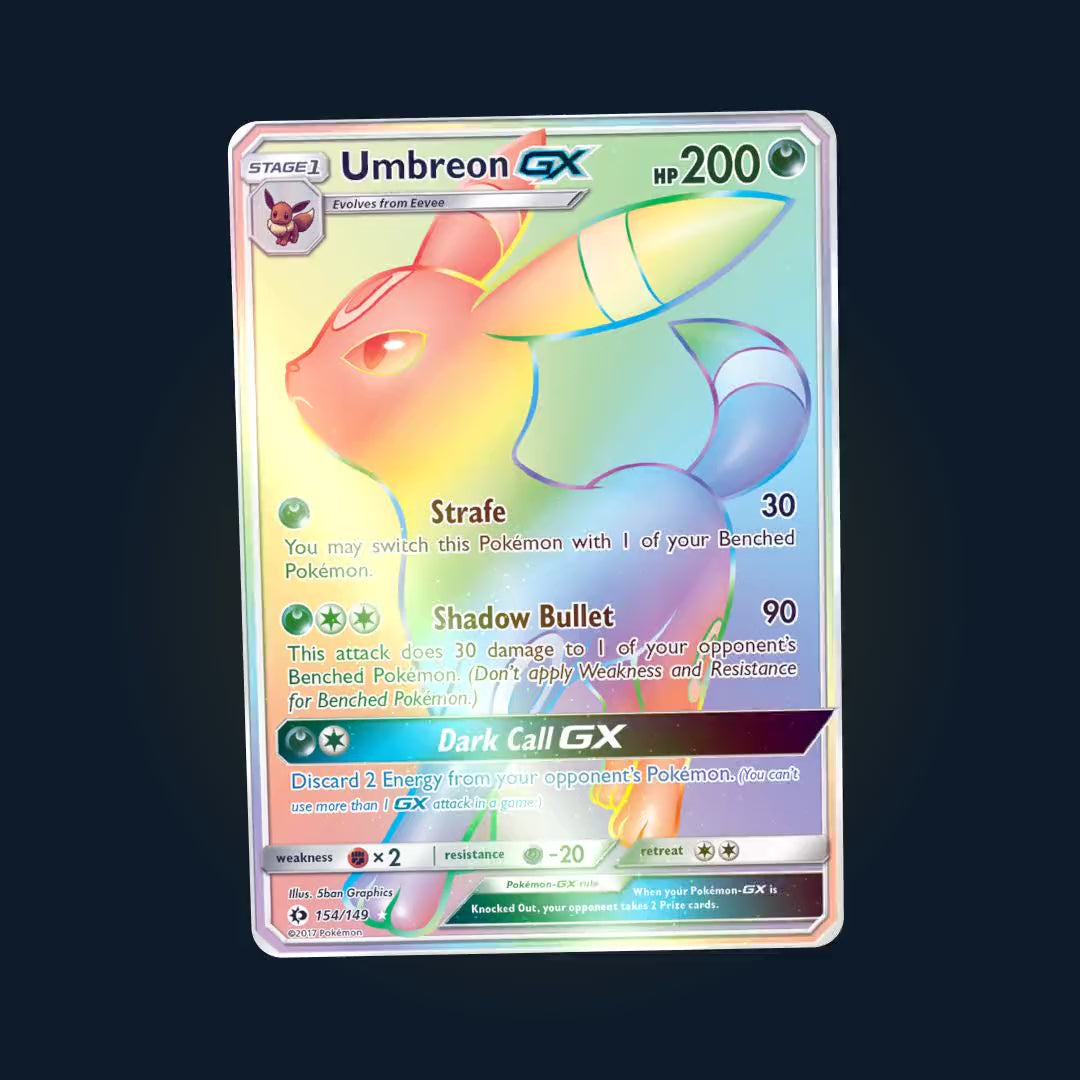 Umbreon GX 154 - vidéo holo