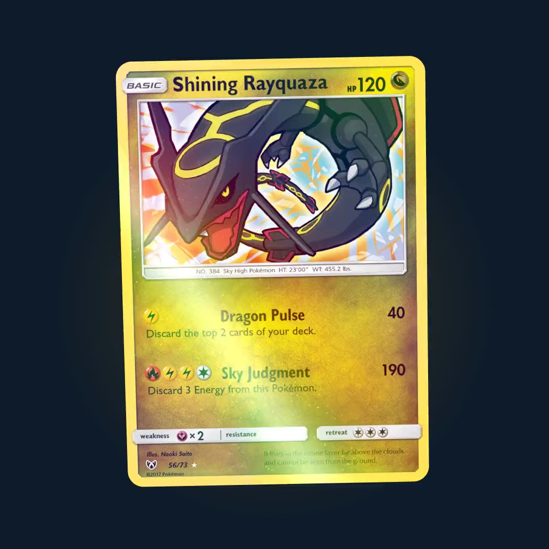 Shining Rayquaza 56 - vidéo holo